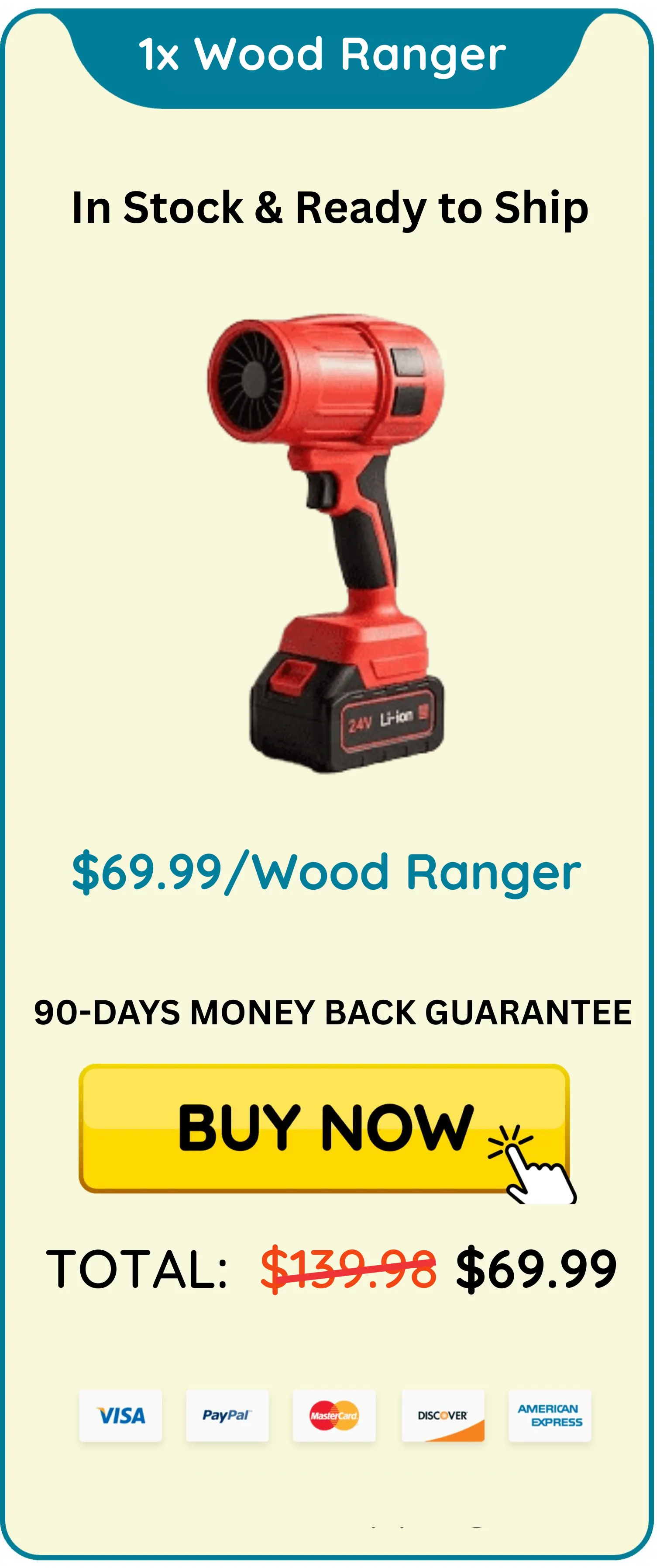 Wood Ranger Leaf Blower 1 Unit