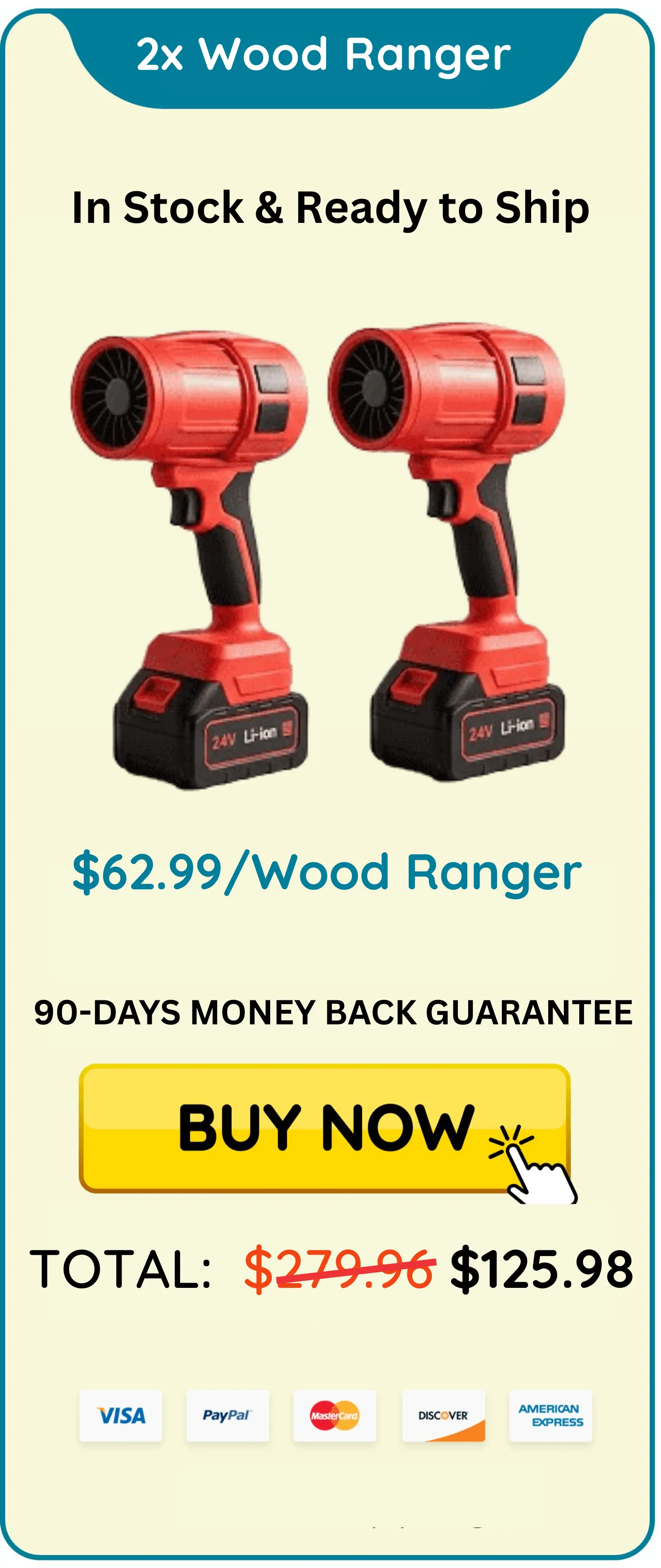 Wood Ranger Leaf Blower 2 Unit