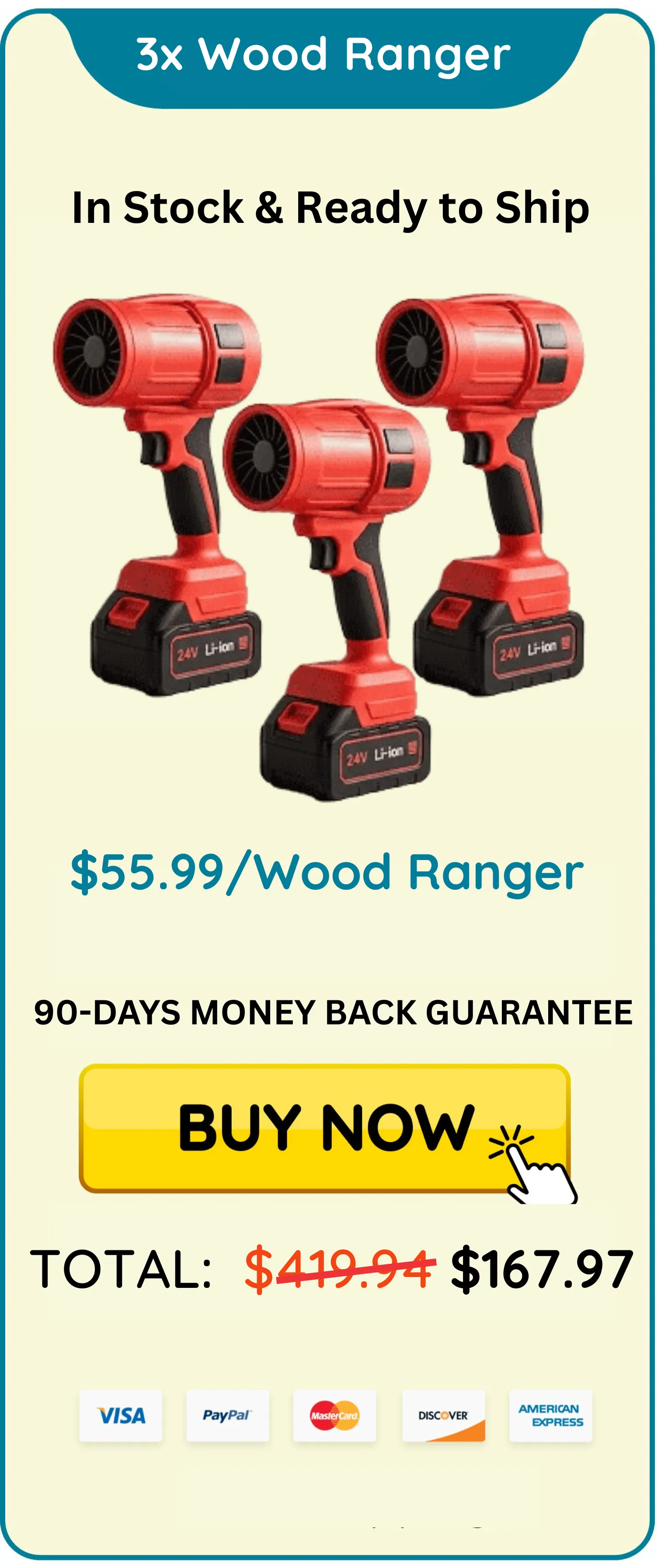 Wood Ranger Leaf Blower 3 Unit